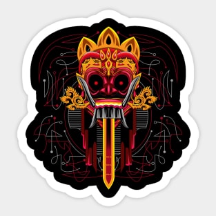 barong head mask Sticker